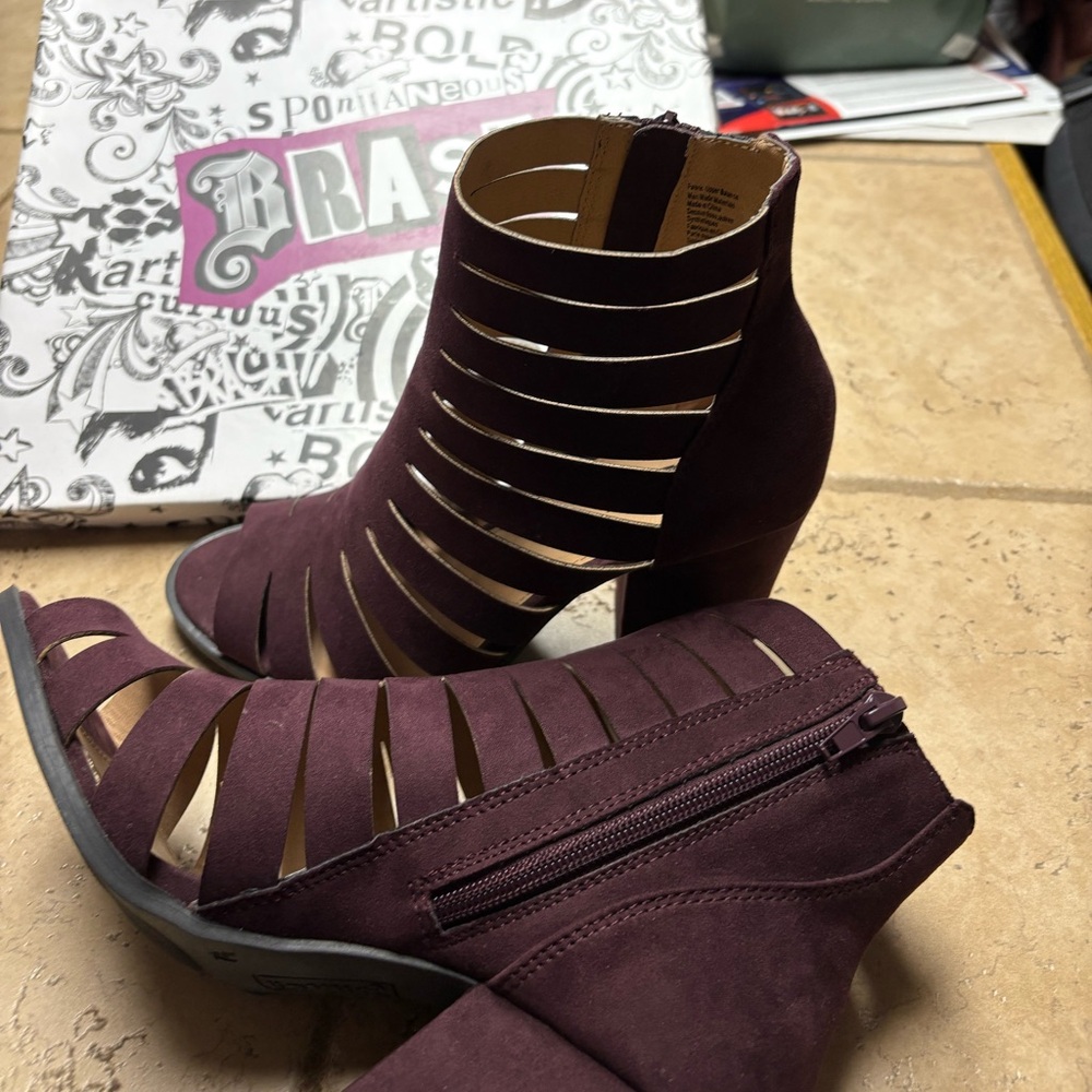 Brash Burgundy Ankle Boots